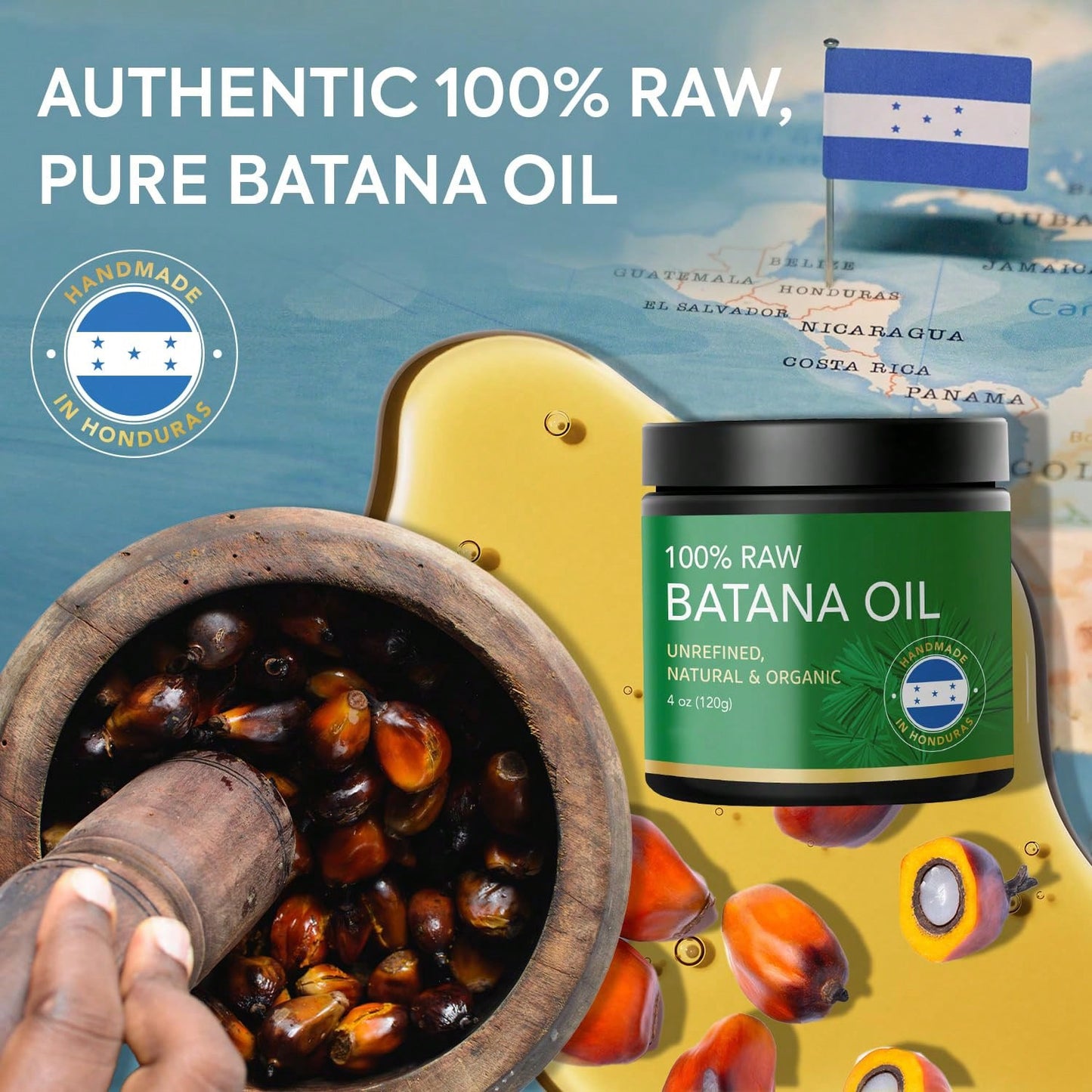 100% Raw Batana Hair Gowth & Repair Paste