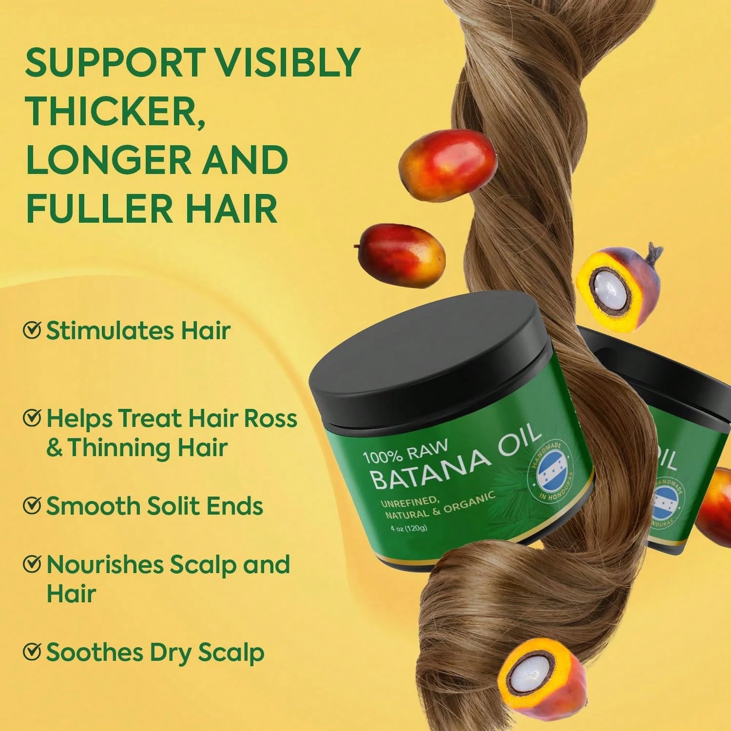 100% Raw Batana Hair Gowth & Repair Paste